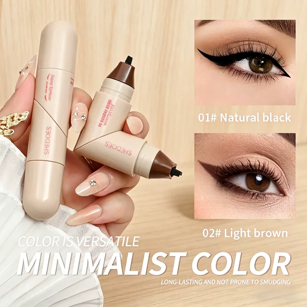 OY Cross-border Southeast Asia Bestseller SHEDOES Heart-Shaped Eyeliner Stamp Waterproof, Sweat-Proof, Long-Lasting, Easy-to-Apply Eyeliner for Foreign Trade