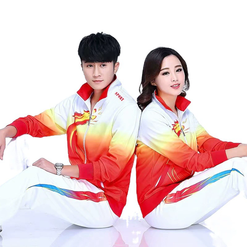 Спортивная одежда для аэробики Dream Team с длинными рукавами, мужской и женский весенний и осенний костюм для среднего и пожилого возраста, командная одежда для пеших танцев больших размеров