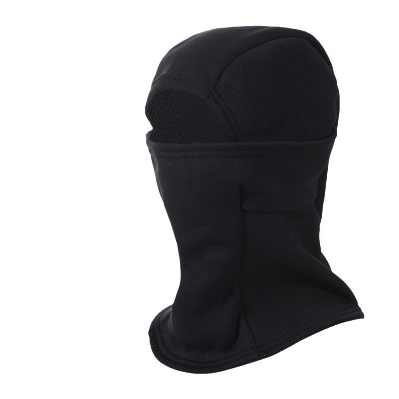 Invierno a prueba de frío cálido mascarilla completa capucha a prueba de viento con forro polar hombres y mujeres protección del cuello motocicleta viaje hombres deportes capucha