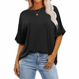 S 60678 Macaron Loose Women's Short Tee 马卡龙色宽松女短袖