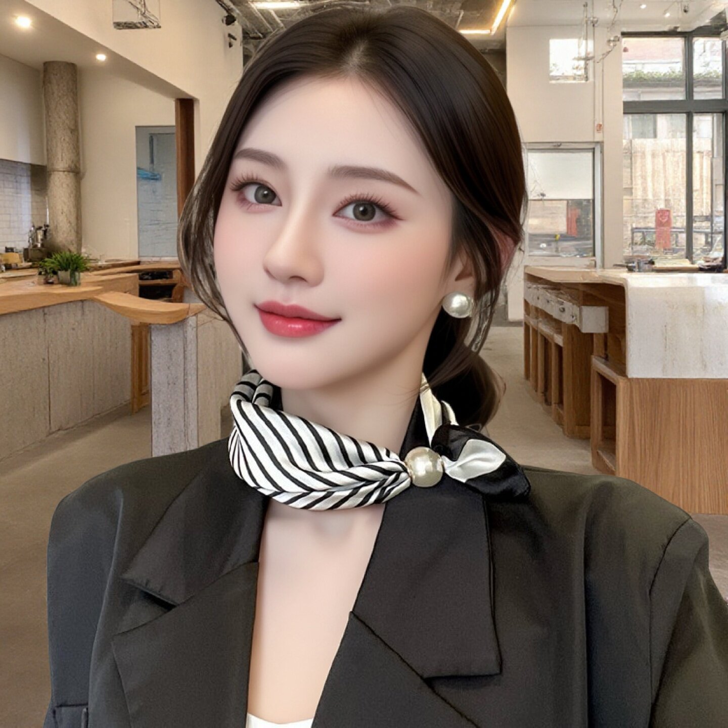 Women's Pearl Necklace With Magnetic Clasp Elegant Collarbone Chain_voghion.com