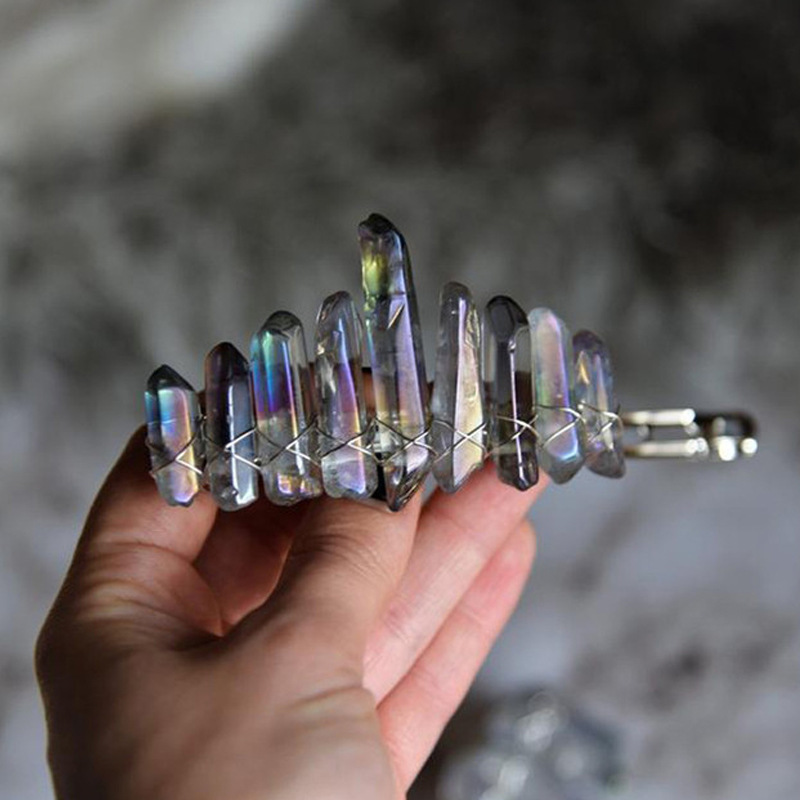 Crystal Material Geometric Pattern Women'S Gender Vintage Style Style Vintage Style Geometric Crystal Hair Clip 1 Piece