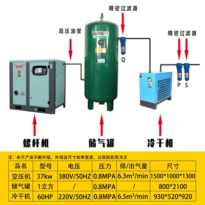 voltage, energy saving, and low Hava kompressorları - 50a-37kw-permanent-magnet-frequency-conversion-high-configuration-complete-set