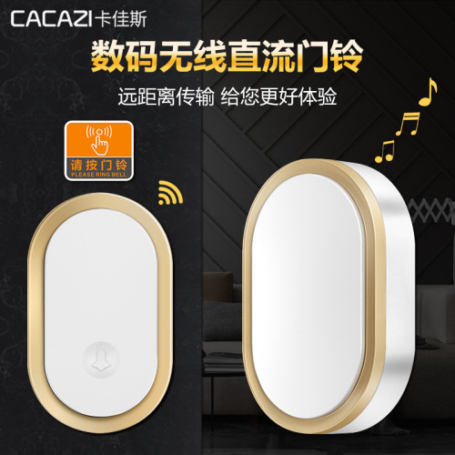 Wireless Doorbell Home Waterproof Flash Doorbell DC Battery Powered No Cord Doorbell Elderly Caller