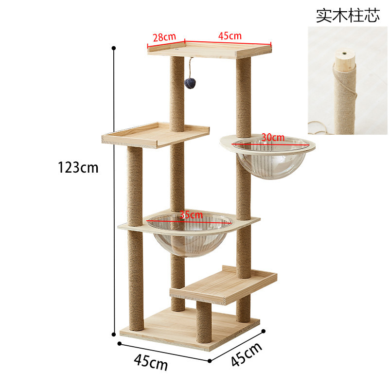 46개의 단단한 나무 기둥 코어