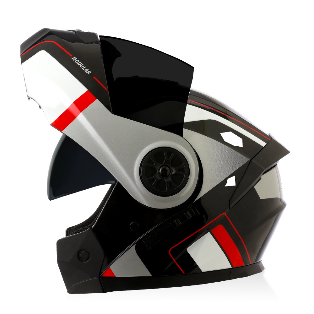 BLD transfronterizo para cascos de motocicletas eléctricas cascos completos cascos de doble lente cuatro estaciones al por mayor