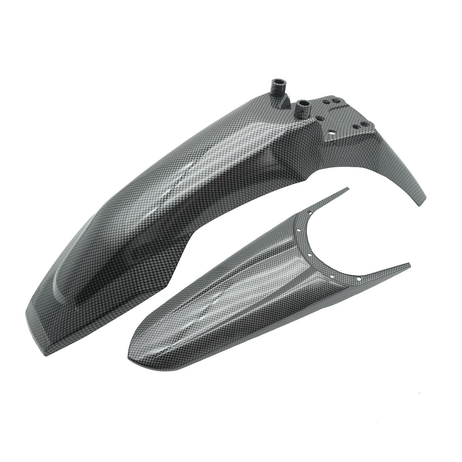 Suitable for Kugoo Tuttio Off-Road Motorcycle Splash Guards, Front and Rear Carbon Fiber Mudguards, Modified Electric Motorcycle Accessories