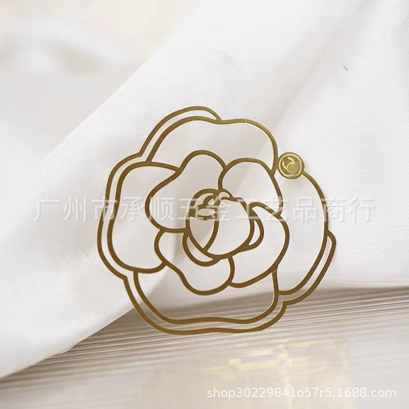 Chanel Camellia Decoration Gold