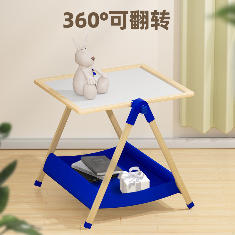 Pizarra pequeña magnética multifuncional de doble cara, tablero de dibujo para niños de enseñanza en el hogar, soporte, tablero de escritura sin polvo y borrable