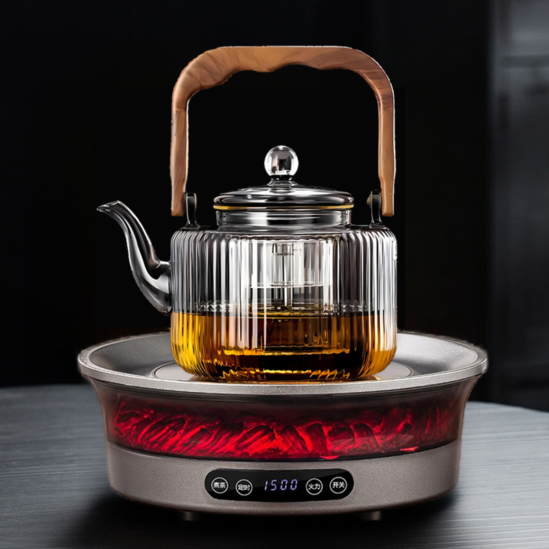 围炉煮茶器电陶炉烤火炉户外多功能电茶炉泡茶壶电热炉蒸煮一体|undefined
