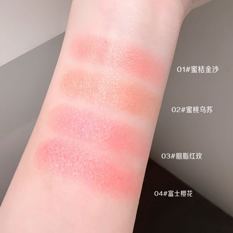 kakashow en relieve en forma de rosa blush brillante brillante atmósfera de brillo resaltado maquillaje de belleza transfronteriza maquillaje al por mayor