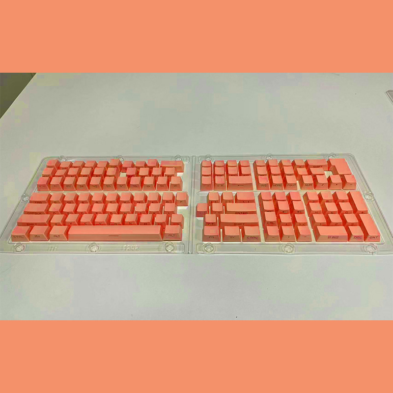 [Talla lateral 131 clave pequeño conjunto completo transparente] Tormenta roja carácter lateral de dos colores transparente teclado mecánico de dos colores keycap