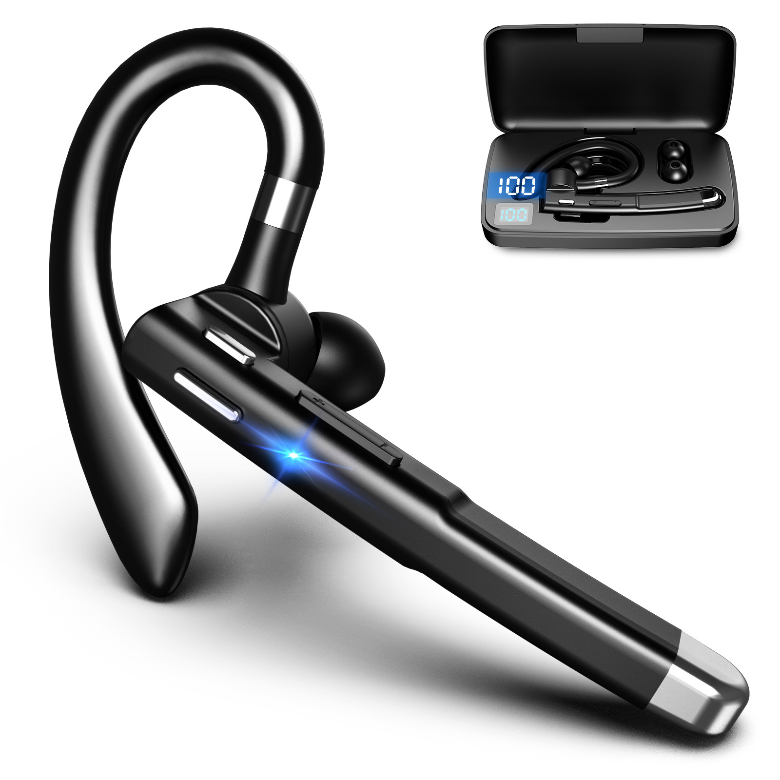 Cross-border Bestseller High-definition Call Business Earphone, Ear-hook Wireless Bluetooth Headset For Car Use YYK520_voghion.com