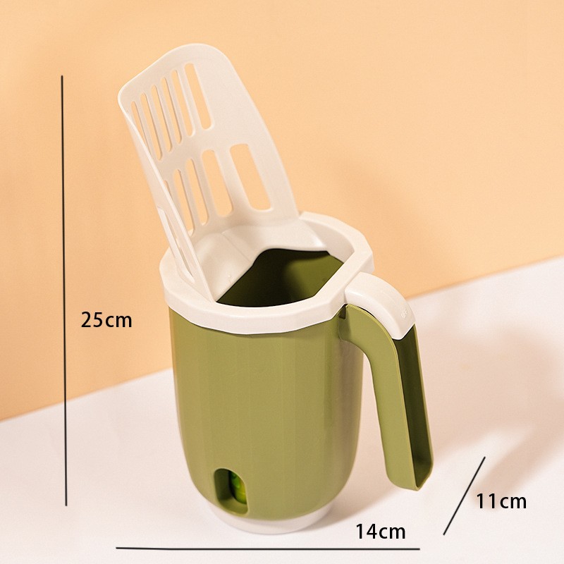 Una sola pala de arena de gato conjunto portátil mascota al por mayor pala de arena de gato entrega un rollo de bolsa de basura degradable personalizada