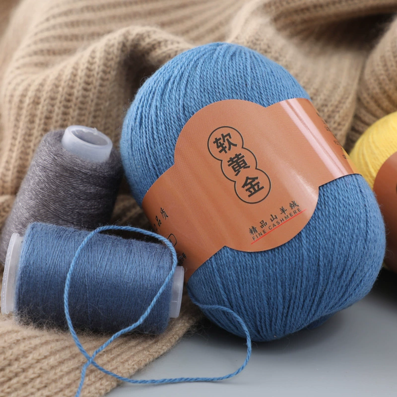 Мягкая золотистая премиальная кашемировая пряжа, новая модель осень-зима, 16s/3, средней толщины, для ручного вязания, тонкая кашемировая пряжа напрямую от производителя