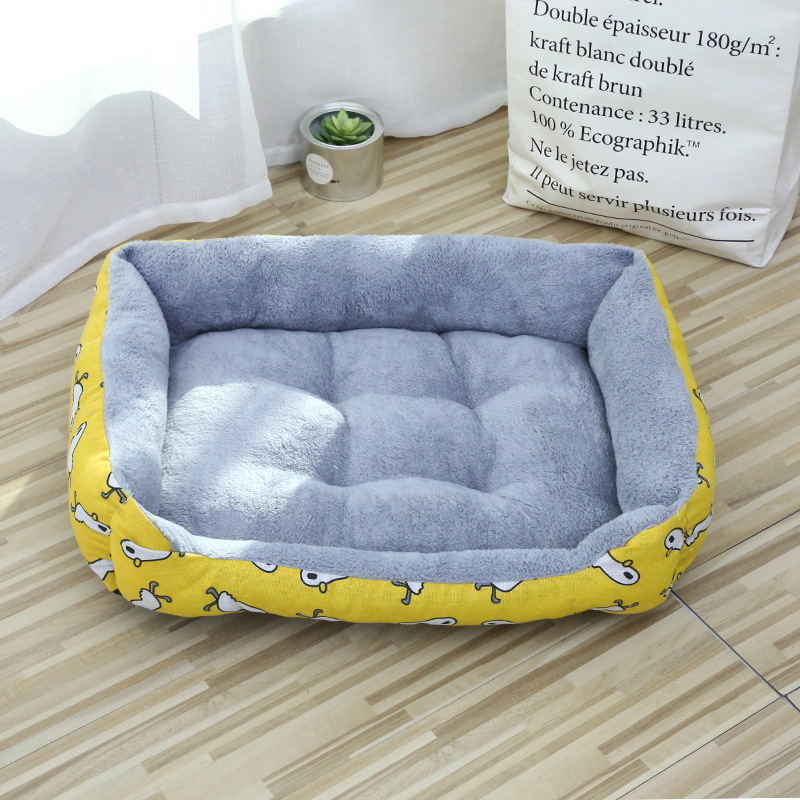 Suministros para mascotas al por mayor extra grande perrera cálida nido rectangular de terciopelo Ártico nido de gato nido de mascota universal nido mediano y grande