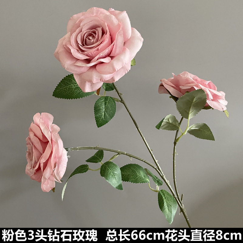 婚庆粉色系花材单只玫瑰牡丹假花结婚现场婚礼布置装饰花|undefined