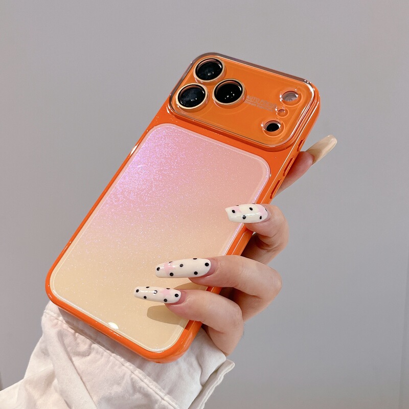 Instantly Transform into a Large Window with the iPhone 17 Pro Max Phone Case, Gradient Color Glitter, Suitable for Apple 16 Premium Protective Case