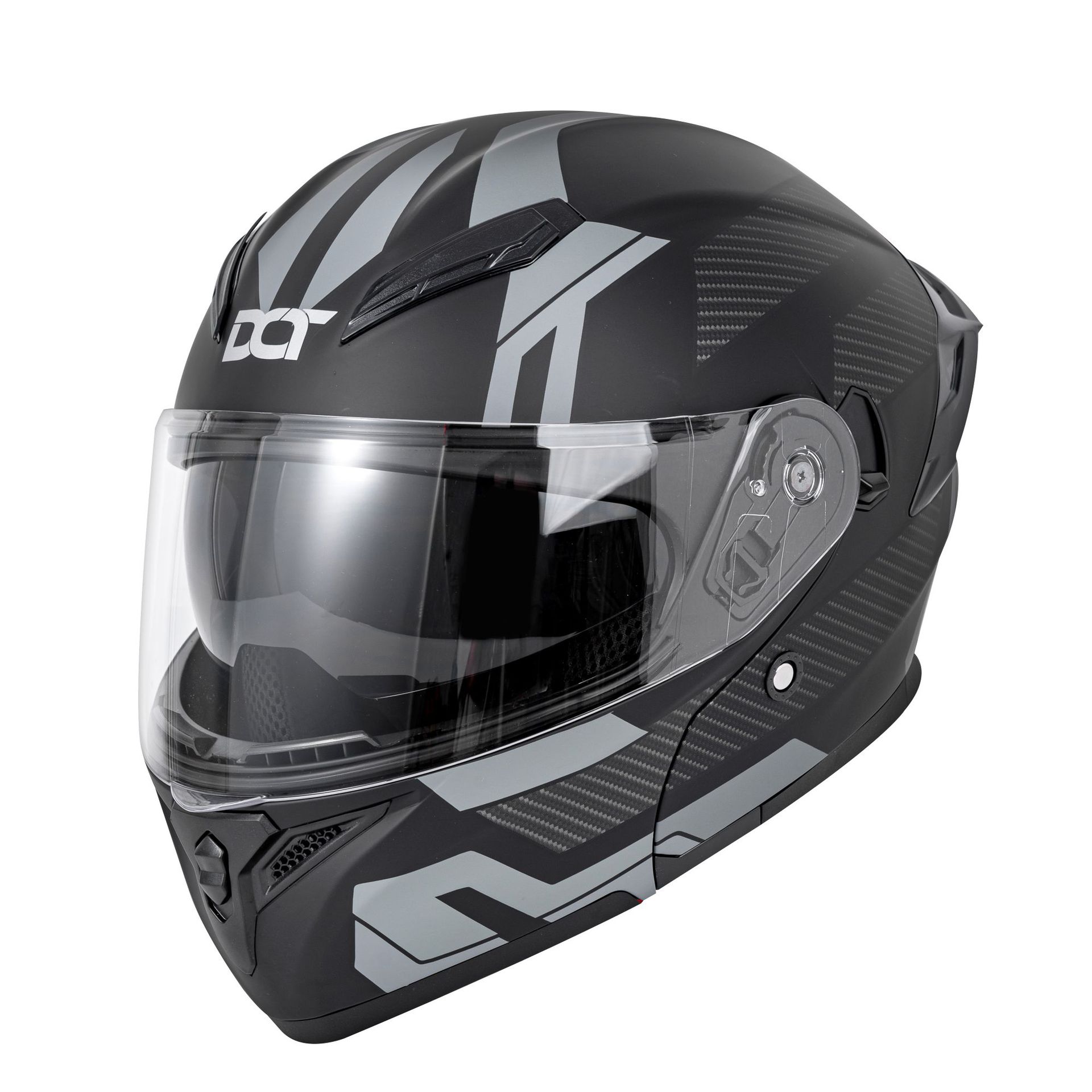 회색 전함--DOT(브랜드) 808 페이스 헬멧