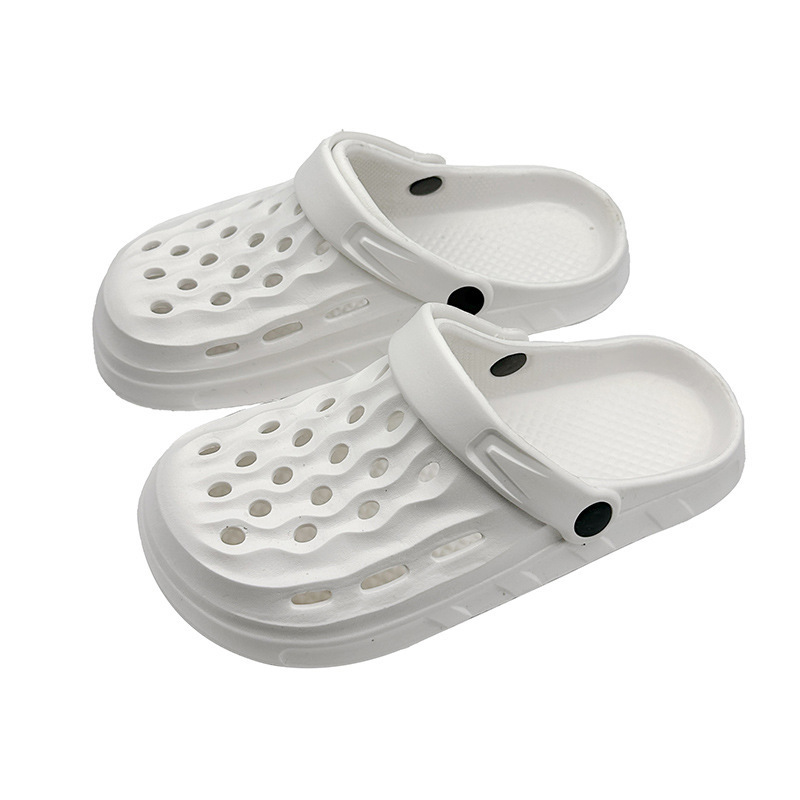 흰색 줄무늬 누드 슈즈(플랫 스타일)