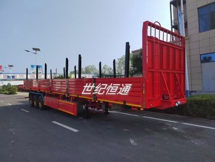 Manufacturer Direct Export 11m Heavy-Duty Cargo Sideboard Semi-Trailer 60cm Box Flatbed Transporter