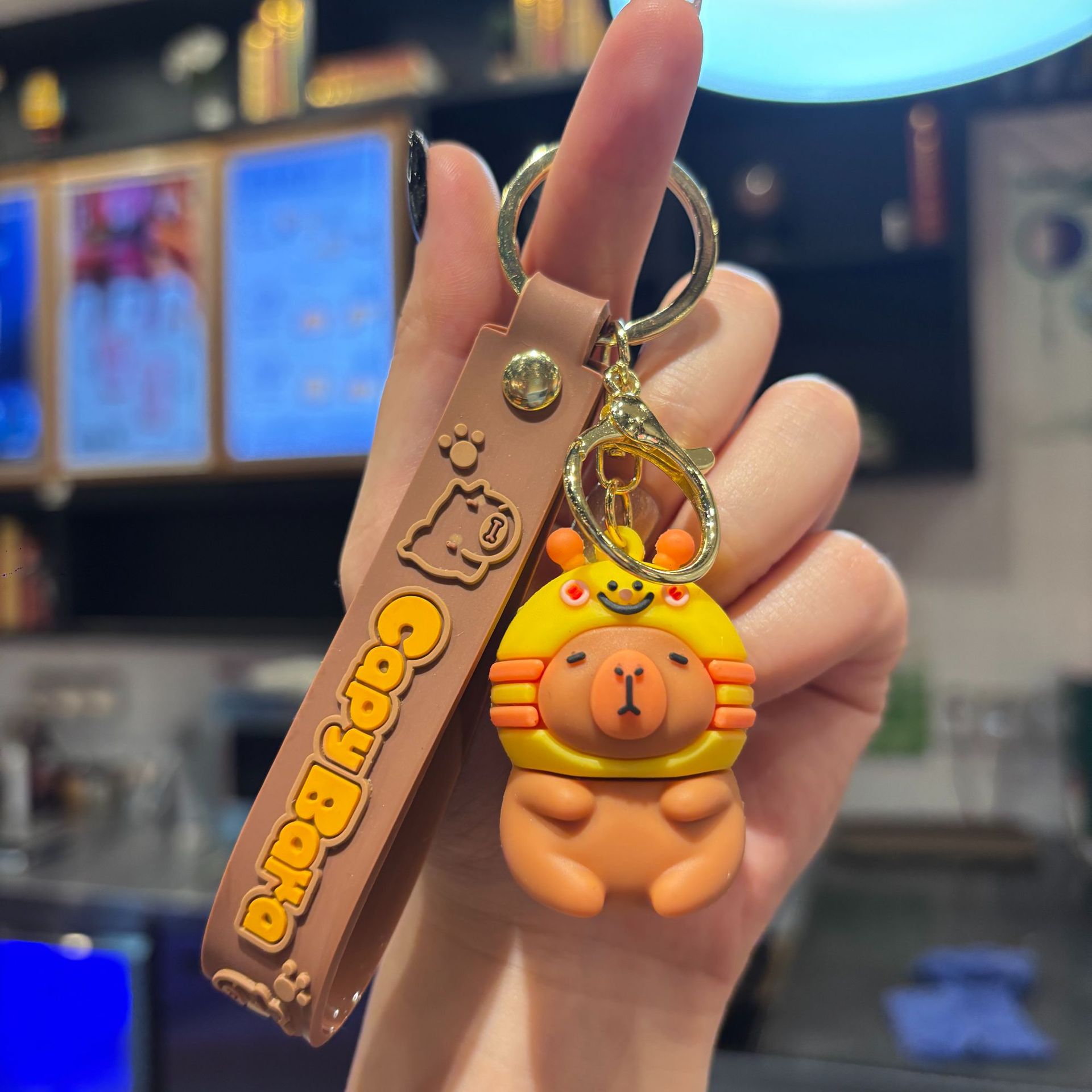 Neu Capybara PVC Plüsch Nette Student Rucksack Anhänger Auto Keychain Exquisite_voghion.com