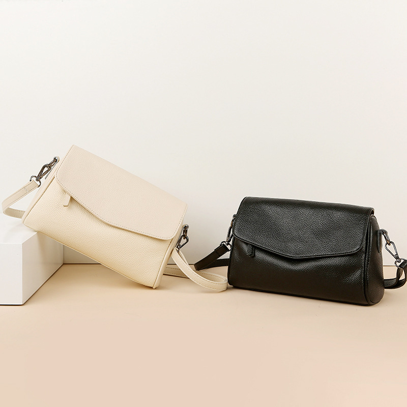 Top Grain Cowhide Small Square Bag For Women 2026 New Fashion Genuine Leather Mother's Bag Crossbody Large Capacity Single Shoulder Pillow Bag - Thumbnail 4