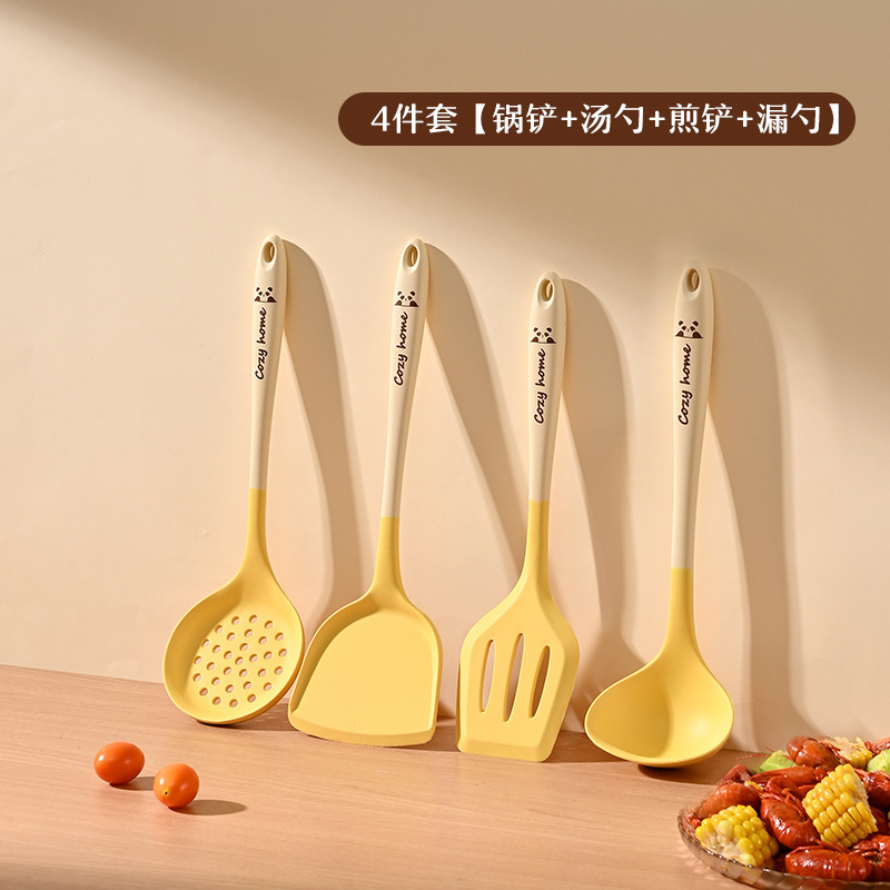 Pinpinyou シリコーンスパチュラ食品グレードノンスティックスパチュラ高温耐性調理スプーン家庭用キッチン用品セット|undefined