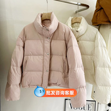 十三行平湖白鸭绒羽绒服女士高级感中长款冬季女装外套女尾货批发