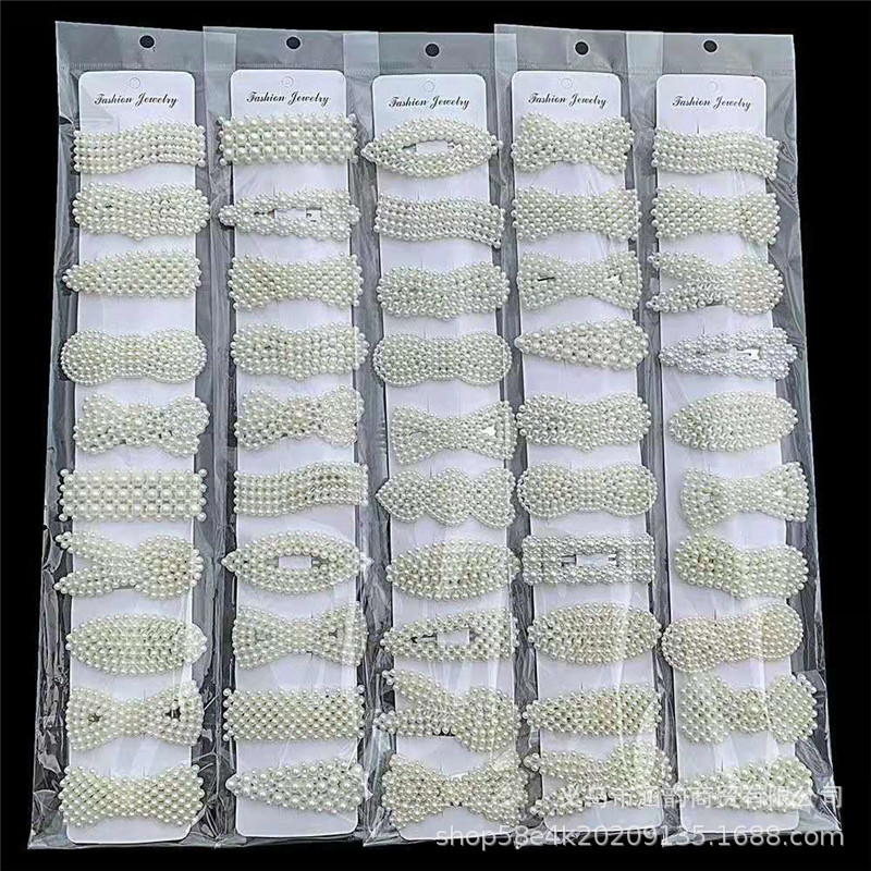 10 Pieces Per Card, Pearl Hairpins, Popular Hairpins, Hair Accessories, Ins Duckbill Clips, One-Word Clips, Simple Set