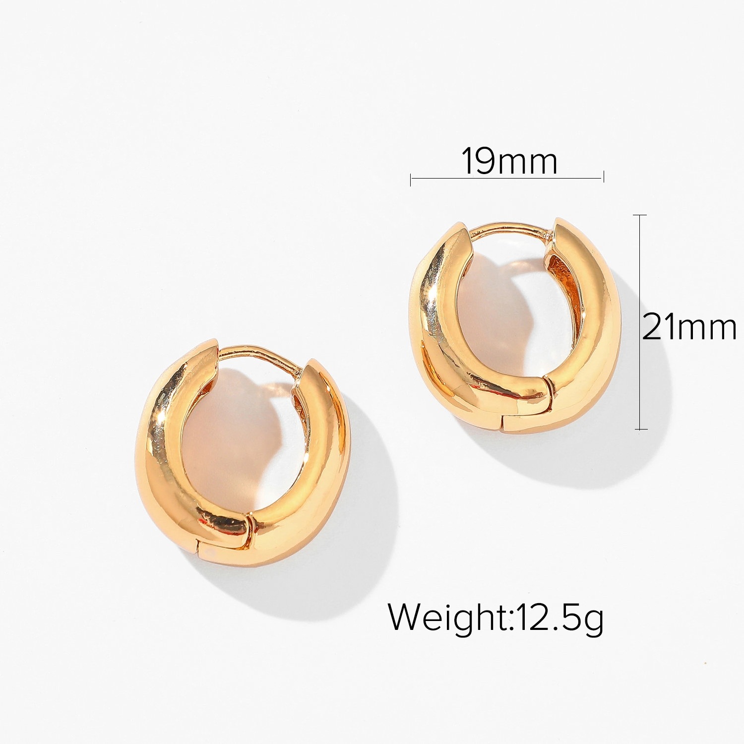 Nihaojewelry Großhandel Schmuck Einfache Kupfer Vergoldete Geometrische Ohrringe display picture 22