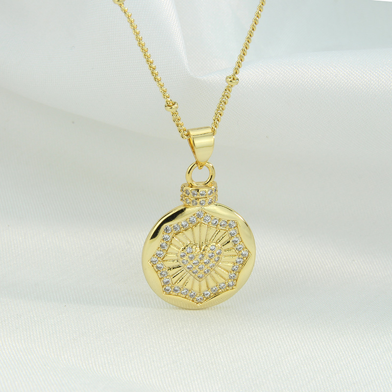 Simple Style Geometric Copper Necklace Inlay Copper Necklaces