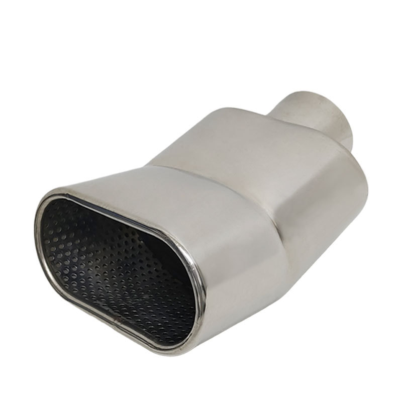 Cross-Border Best-Selling Tail Throat Square Flat Mouth Square Tail Throat Stainless Steel Universal Muffler Modified Welded Exhaust Pipe