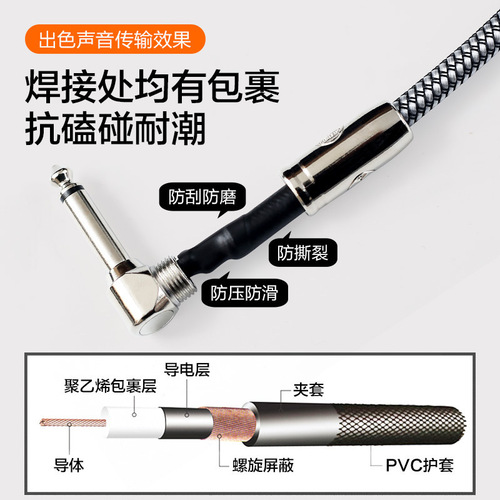 American Kirlin Guitar Cable 0.3M single block effector cable powerful noise reduction line musical instrument accessories