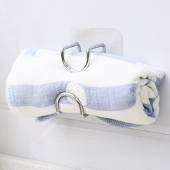 Bathroom Stainless Steel Basin Shelf Bathroom No Trace Nailless Adhesive Hook Wall Shelf Basin Hook Factory Supply 