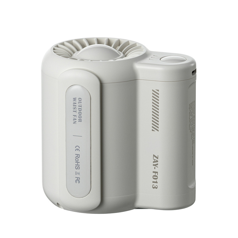 Nuevo gran ventilador de cintura al aire libre acampado larga duración de la batería de gran capacidad perezosa portátil pequeño aire acondicionado USB carga