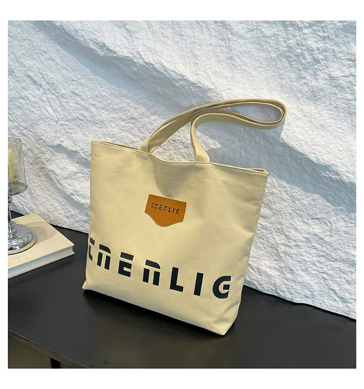 Shopping bag, capacious linen bag, one-shoulder bag