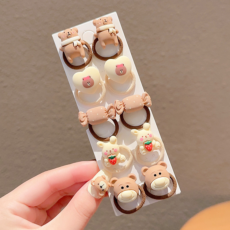 El lindo lazo para el cabello del pulgar del bebé no daña el cabello, tocado de goma para niños, tocado de niña, accesorio para el cabello de bebé de alta elasticidad