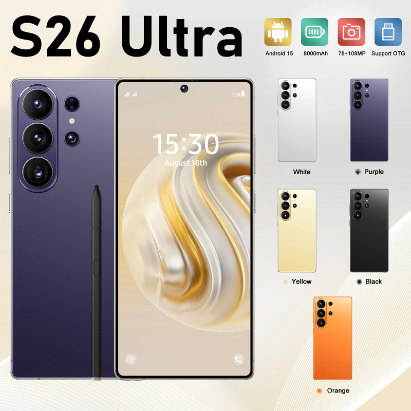 Cross-Border New Model Ready for Sale: Original S26 Ultra Foreign Trade Smartphone, 16Gb+512Gb/1Tb, Brand New, Large Screen, 5g Cross-Border New Model Ready for Sale: Original S26 Ultra Foreign Trade Smartphone, 16Gb+512Gb/1Tb, Brand New, Large Screen, 5g