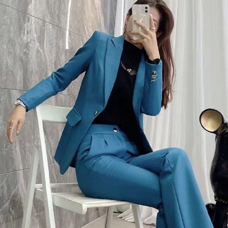 职业西装套装女秋冬季新款时尚气质小西服正装白领经理工作服外套|undefined