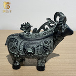 仿古青铜器羊觥青铜器酒器羊尊古典家居摆件工艺品礼品送朋友客户