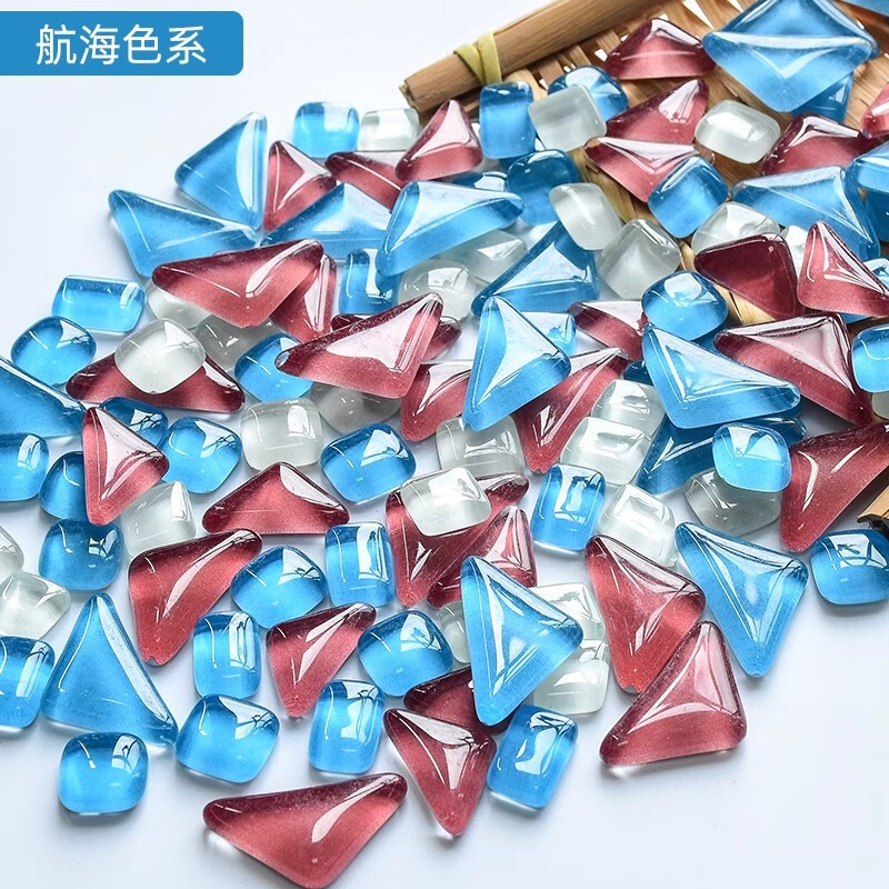 200克diy多元闪粉马赛克集合水晶自由石玻璃儿童手工材料颗粒|undefined