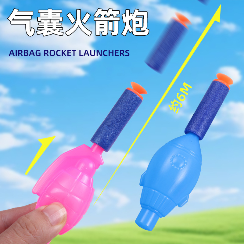 Catapulta de bala de espuma Mini airbag Lanzacohetes Catapulta de bala Esponja Bomba suave Juguete nostálgico para niños