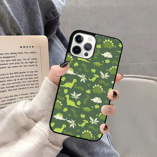 Чехол для телефона совместимый с Apple, милый чехол, детский стиль динозавр, защитный чехол, iPhone 16