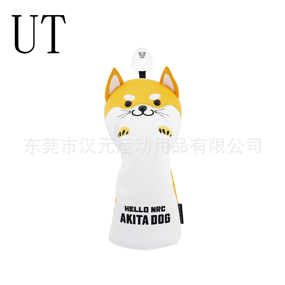 Nuevo Golf Club cubierta de madera cubierta del club cabeza de bola cubierta protectora impermeable pu Shiba inu lindo animal