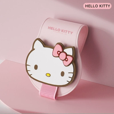 Visor Card Storage Clip, Car Glasses Clip/Bill Clip - sanrio-upgraded-silicone-glasses-clip-grapefruit-toffee-kt