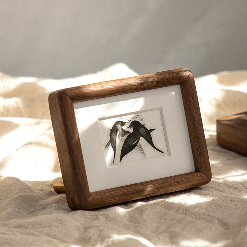 Mini Cute Small Set Table for Washing Photos to Make Photo Frames Mounted Solid Wood Children's Baby Photo Collection Display Frame 3 Inch 6