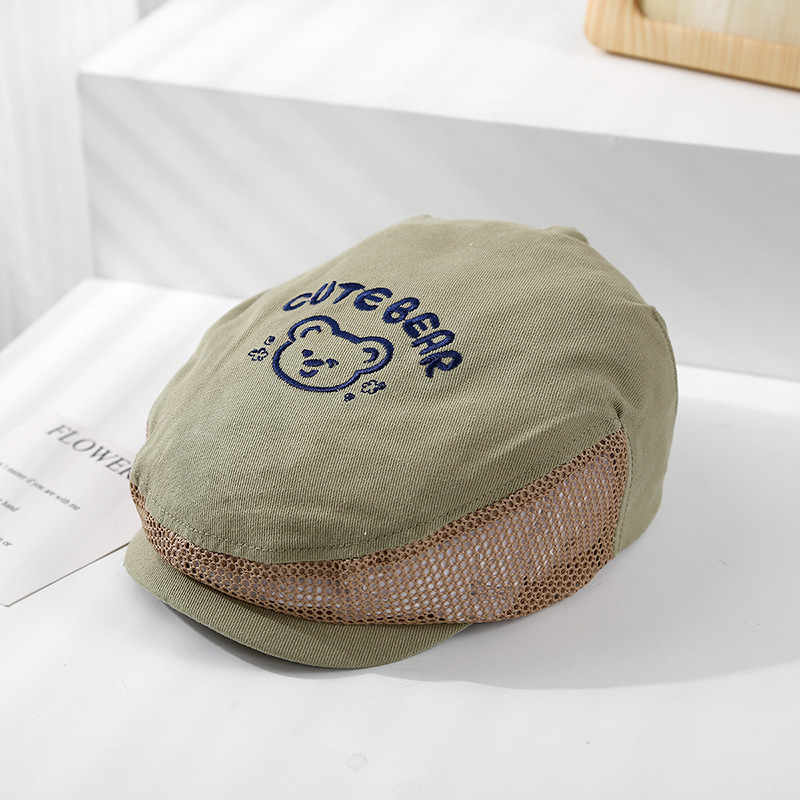 Baby Berry Sombrero de verano protector solar fino para niños, sombrero de visera, sombrero de entrada delantera, malla para niños, sombra transpirable