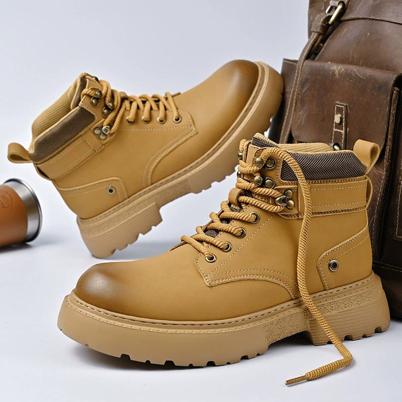 Martens, зимняя обувь для отдыха на платформе, желтые высокие сапоги, большие размеры