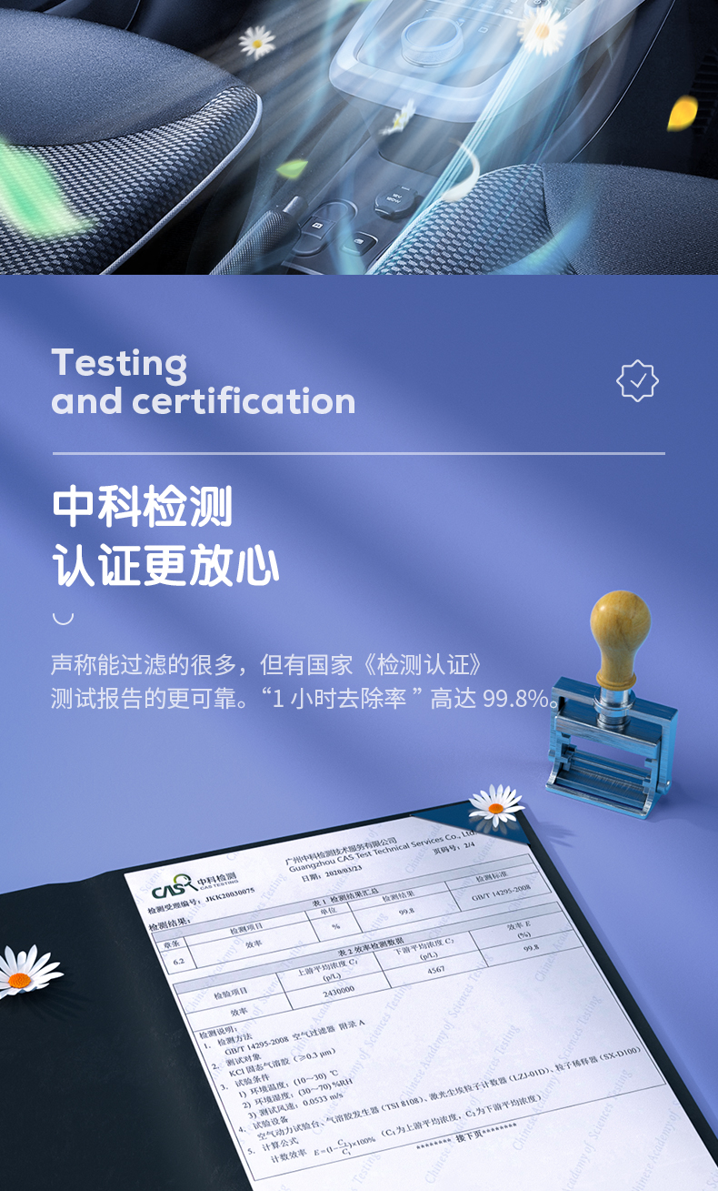 Aromatherapy air conditioning filter, compatible with Volkswagen Magotan air filters and original B8/B7 car activated carbon filters